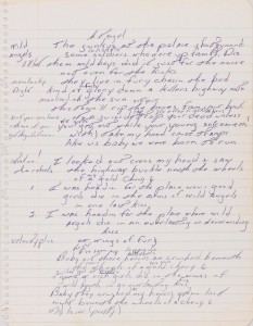 Springsteen "Born to Run" early lyrics