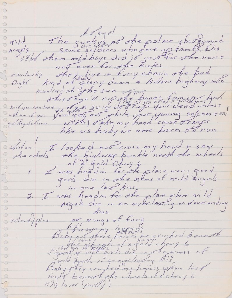 bruce springsteen and re writing song lyrics a lyric com how to format song lyrics